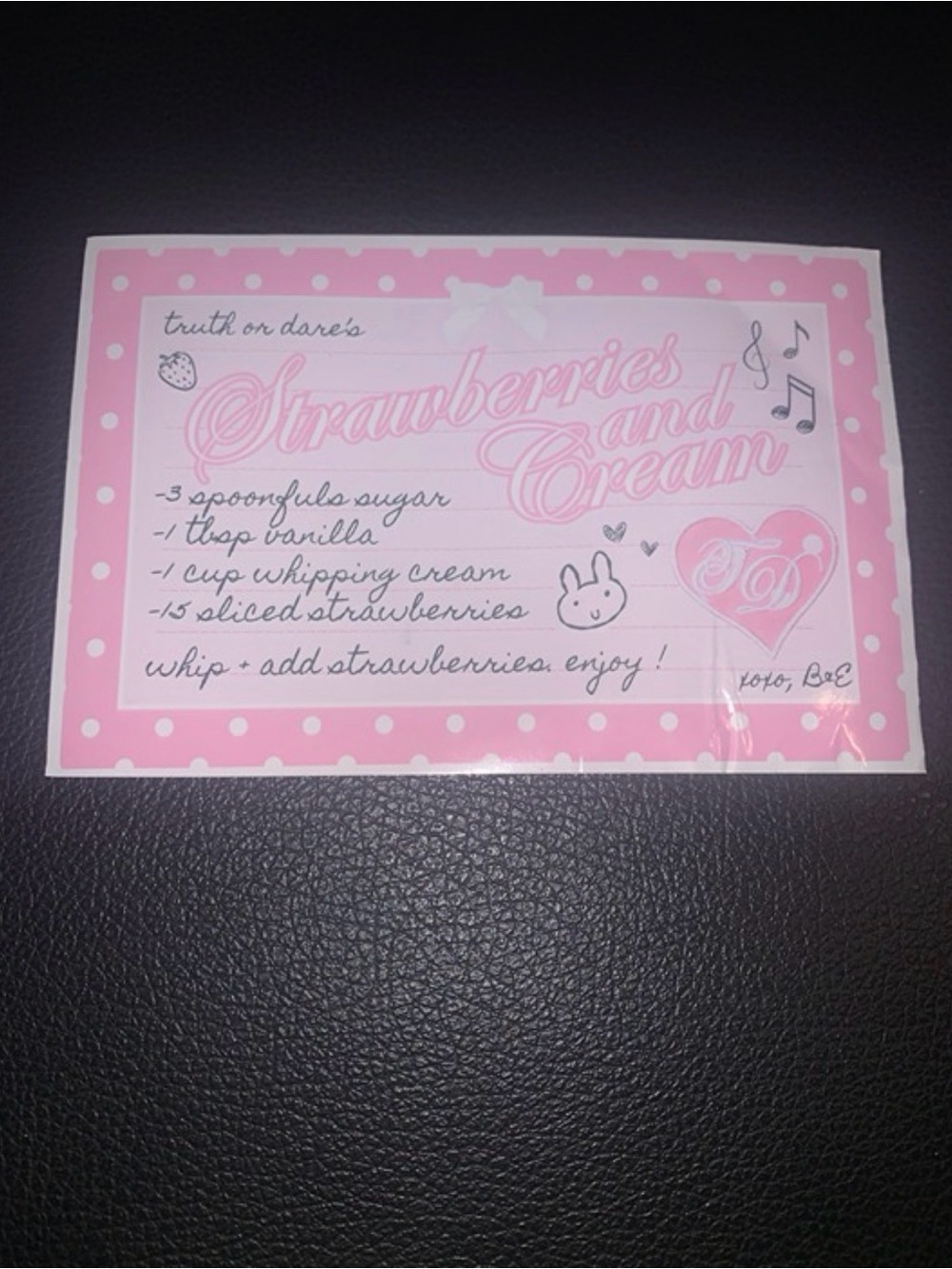 Truth Or Dare Strawberries And Cream Insert